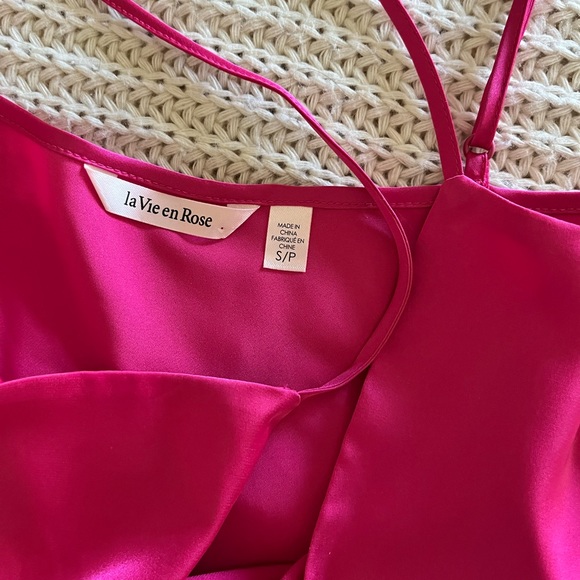 Pink Satin Maxi Dress - Picture 3 of 4